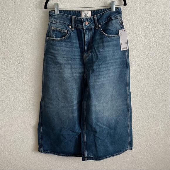 NWT BDG Urban Outfitters Mikey Cropped Wide Leg Denim Jeans Sold Out - Picture 2 of 9